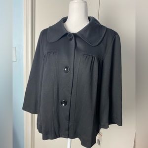 Cropped quarter length black jacket